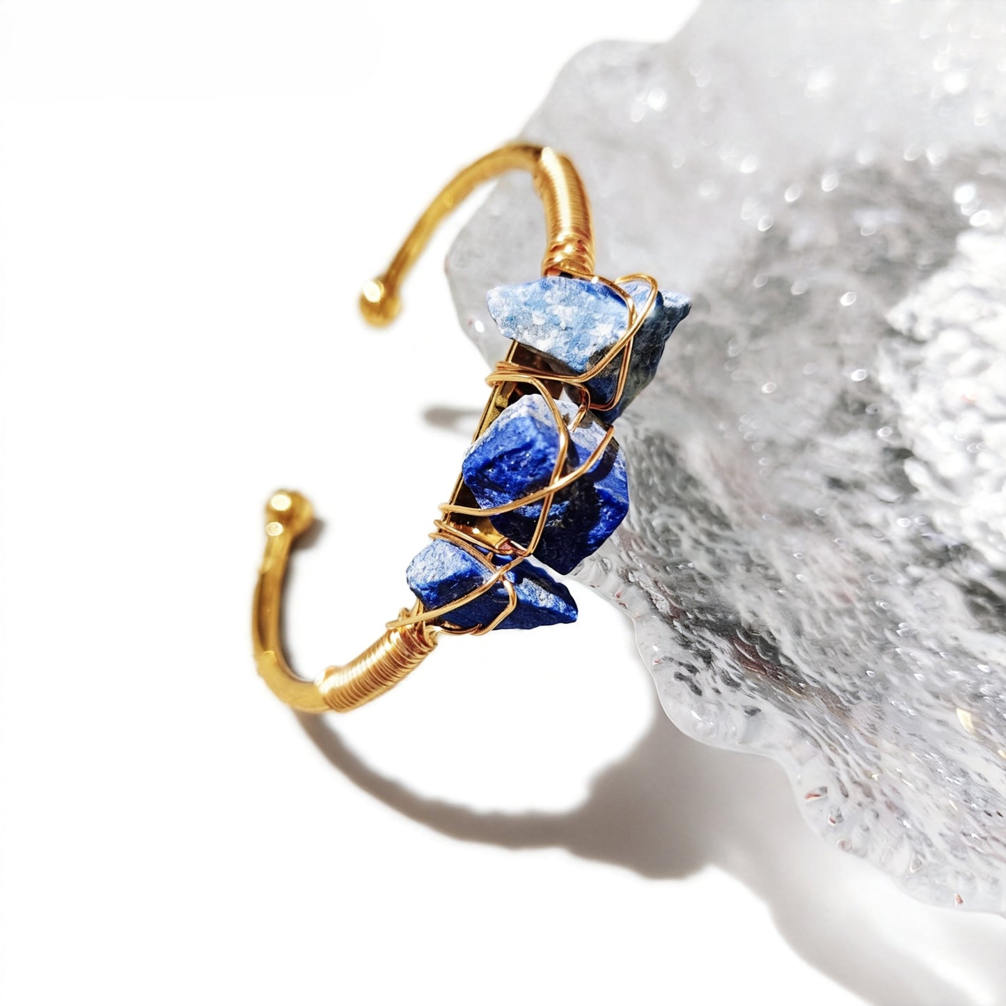 Natural Crystal Beads Bangle Elegant Design Perfect for Women Meditation Romantic Gift