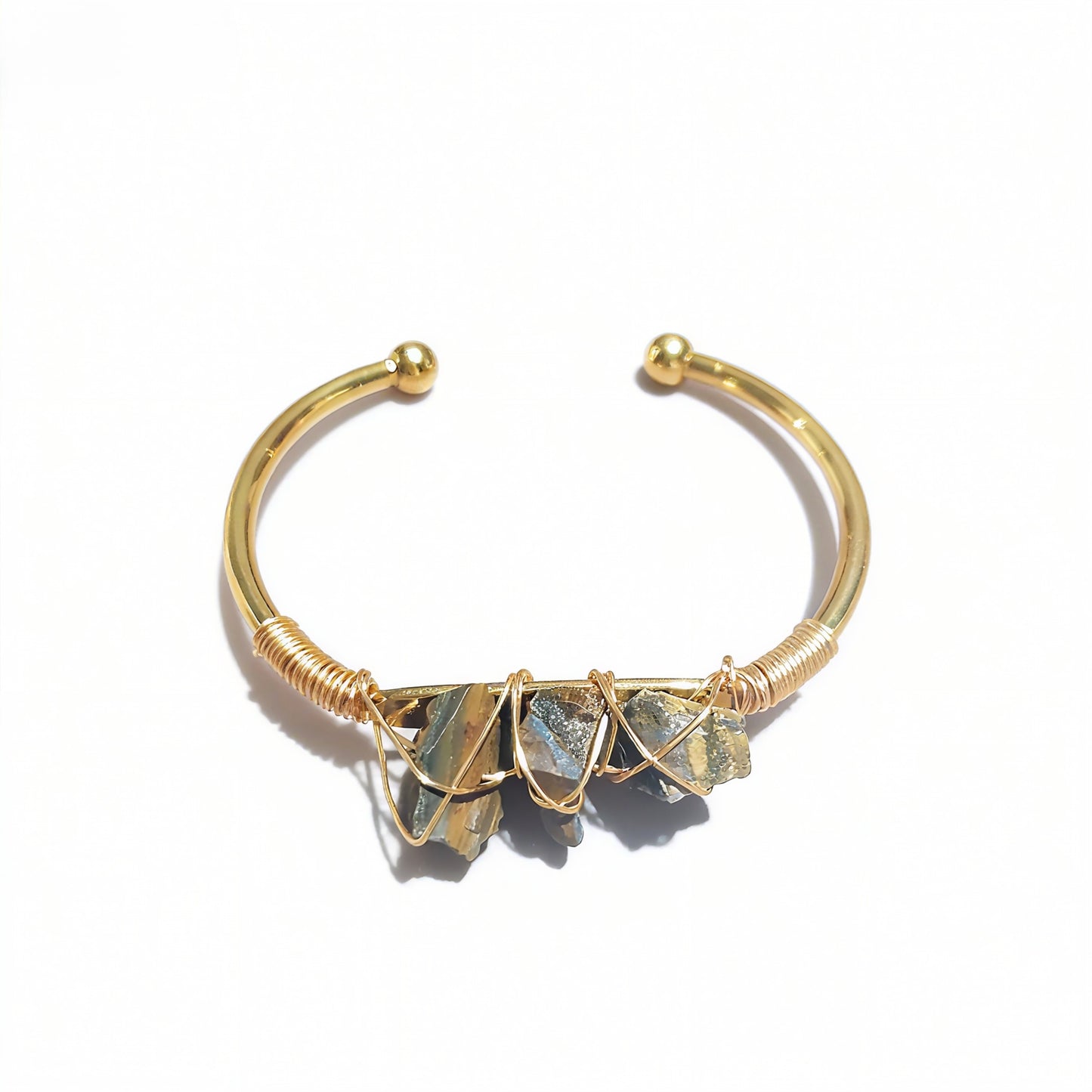 Natural Crystal Beads Bangle Elegant Design Perfect for Women Meditation Romantic Gift