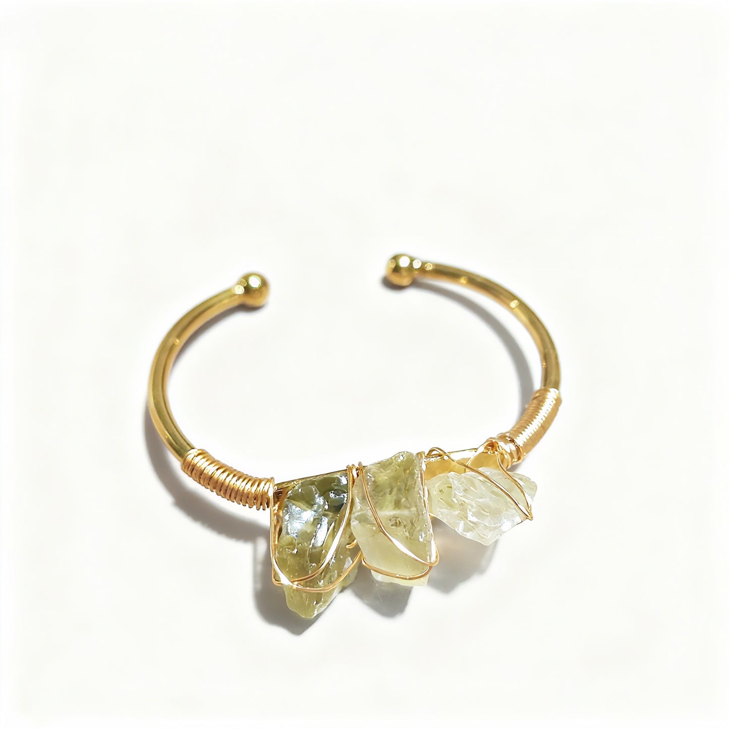 Natural Crystal Beads Bangle Elegant Design Perfect for Women Meditation Romantic Gift