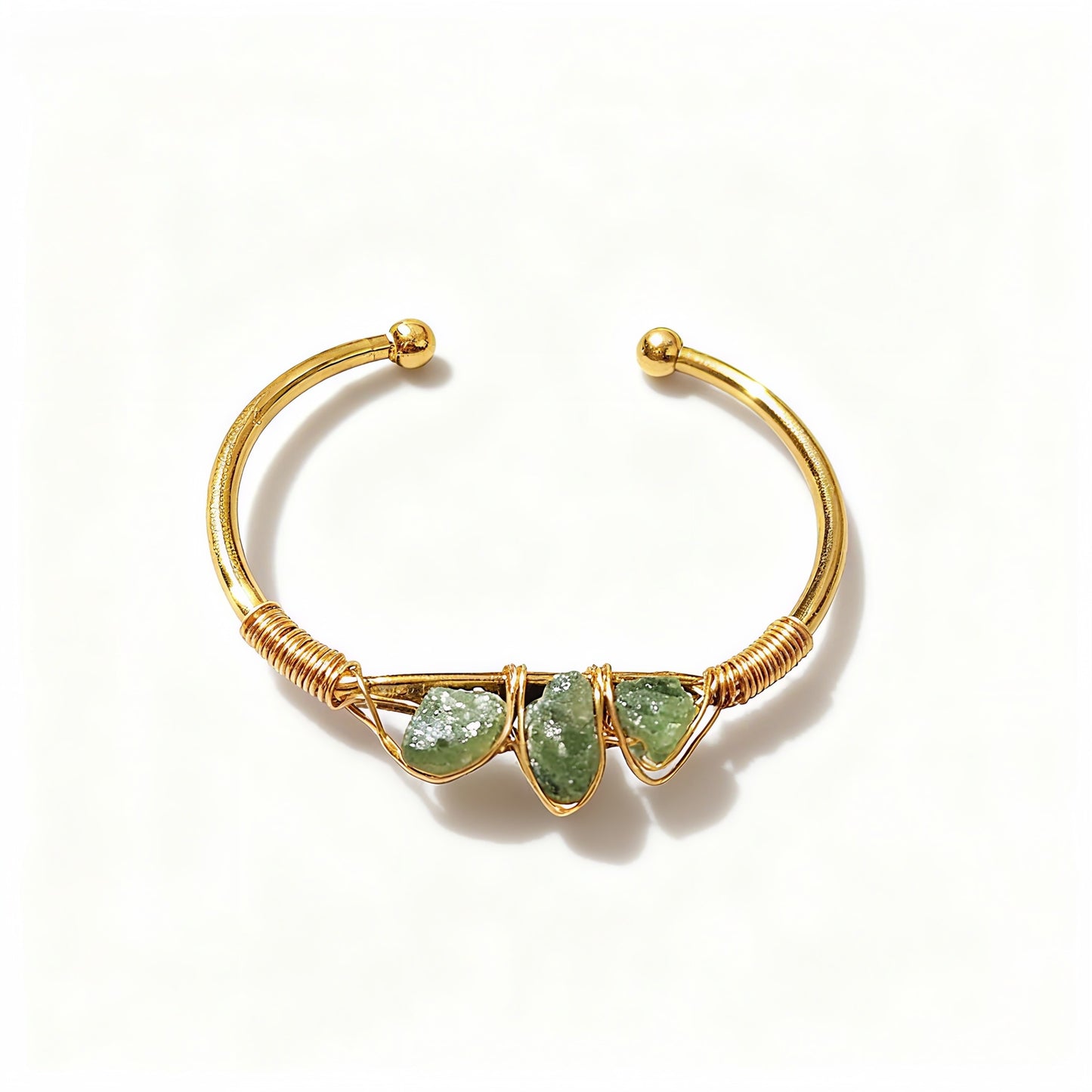 Natural Crystal Beads Bangle Elegant Design Perfect for Women Meditation Romantic Gift